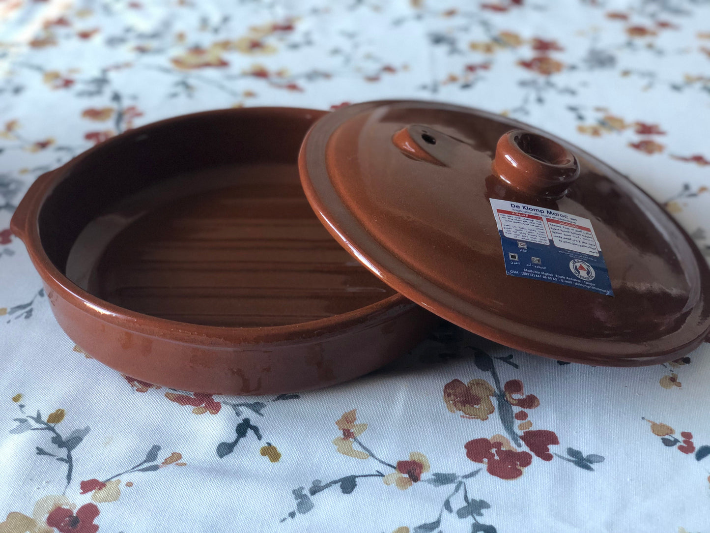 TAJINE CHAMAL STYLE MARMITE MIEL 30cm (TAJINE AU MIEL)