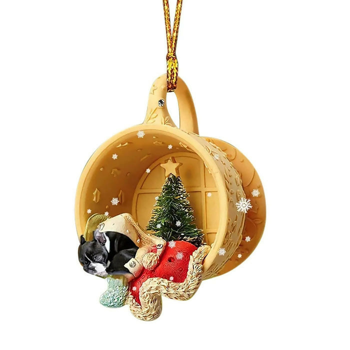 Anyhouz Christmas Dog Hanging Pendant Ornaments Decor