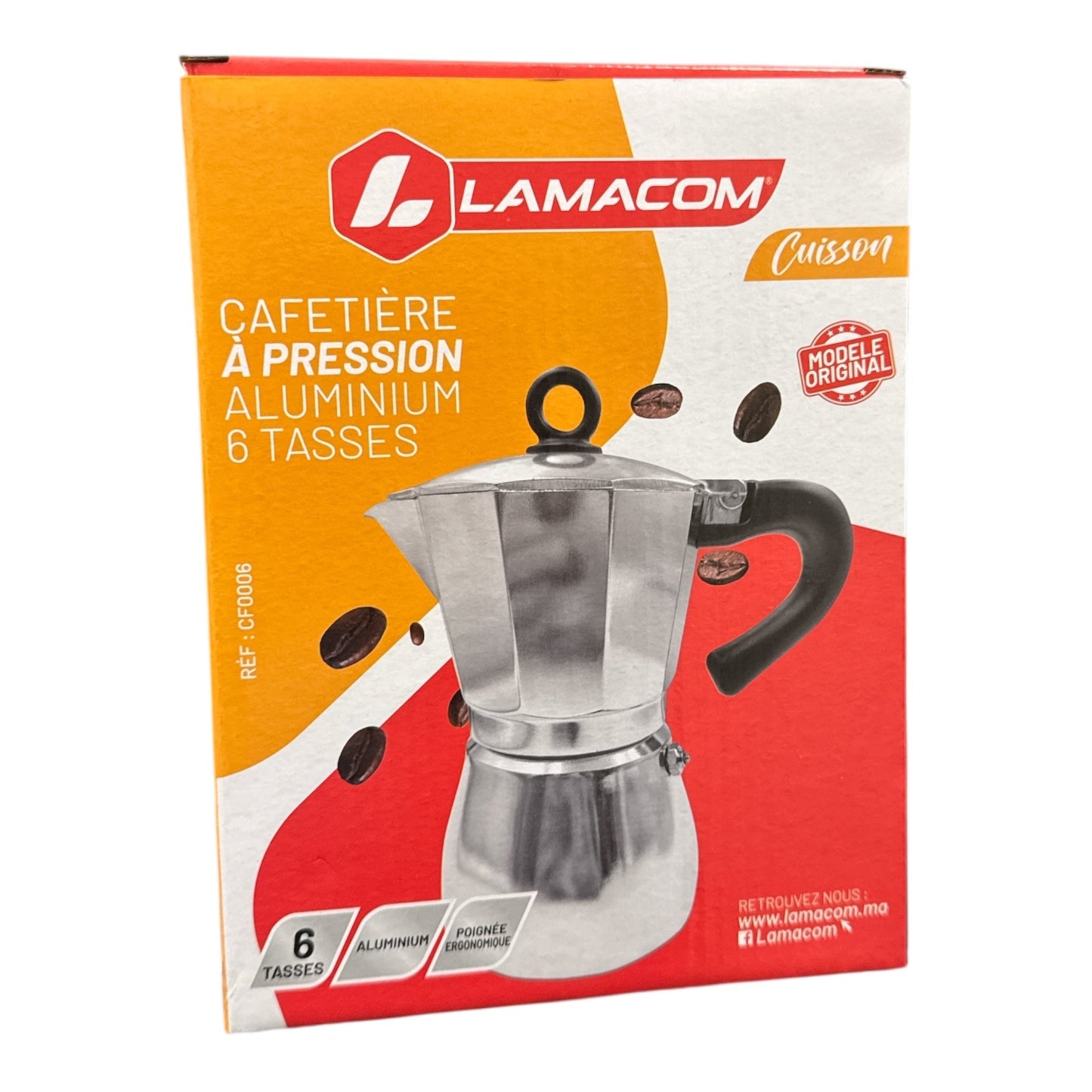 Cafetière expresso en aluminium Lamacom pour 6 tasses – pour cuisinière