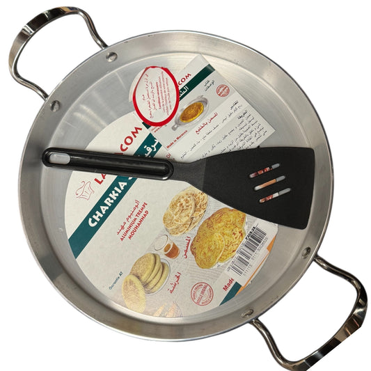 Lamacom Mahracha Pan Charkia 30cm with spatula - Aluminium Trempe Mouhannad