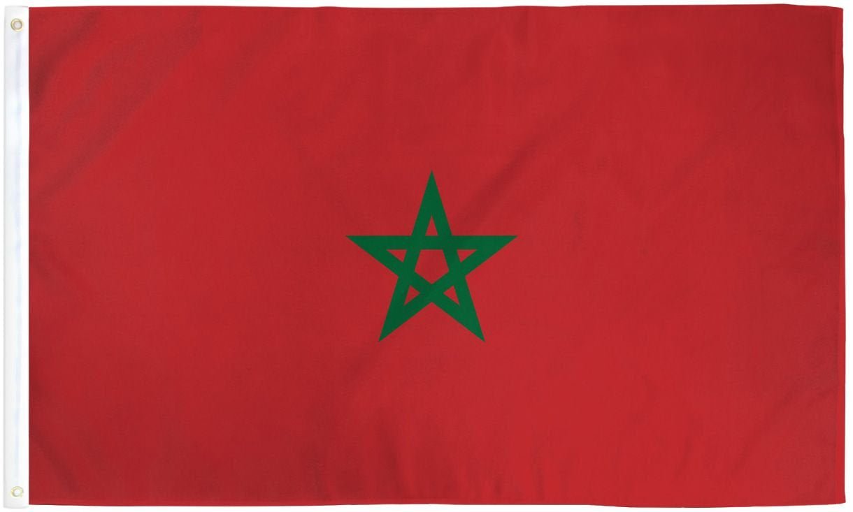 Large Morocco Flag Polyester 3’x5’ (90x150cm) Flag ZaytunaMart.ca