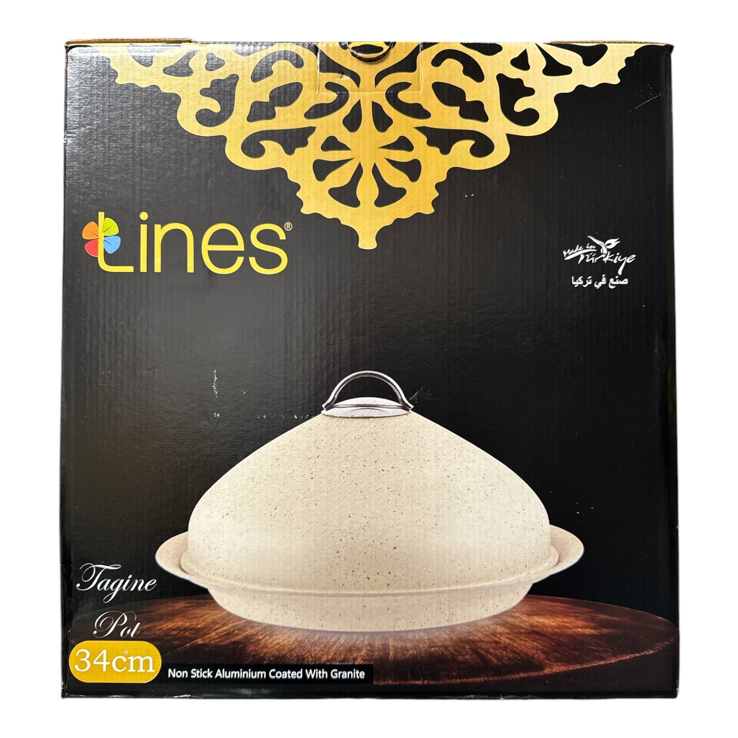 LINES Tagine Pot Non Stick Aluminum Coated with Teflon  34cm