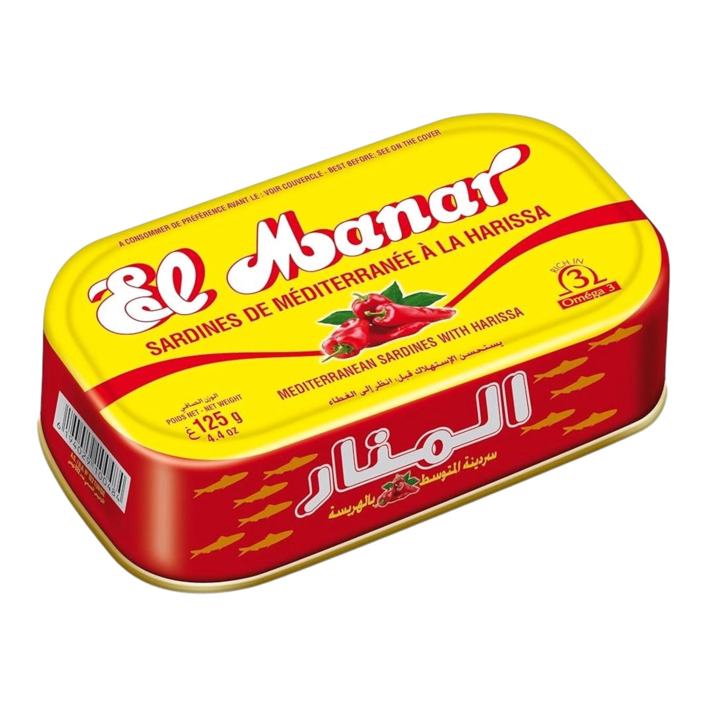 Manar Mediterranean Sardines with Harissa sauce  125g