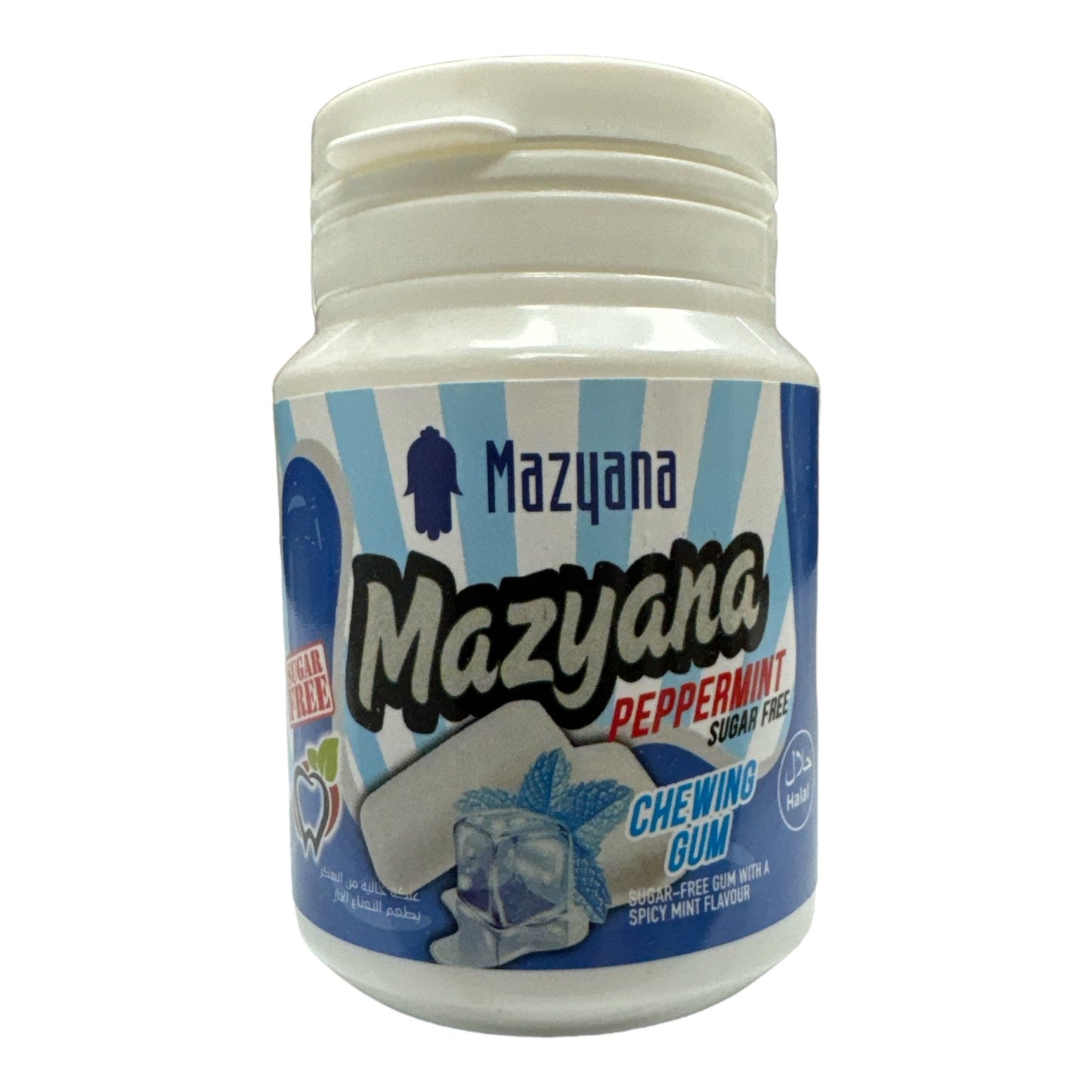 Chewing-gum Mazyana Halal sans sucre Menthe poivrée 70g