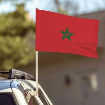 Medium Morocco Flag Polyester for Car 12"x18"(30x46cm)