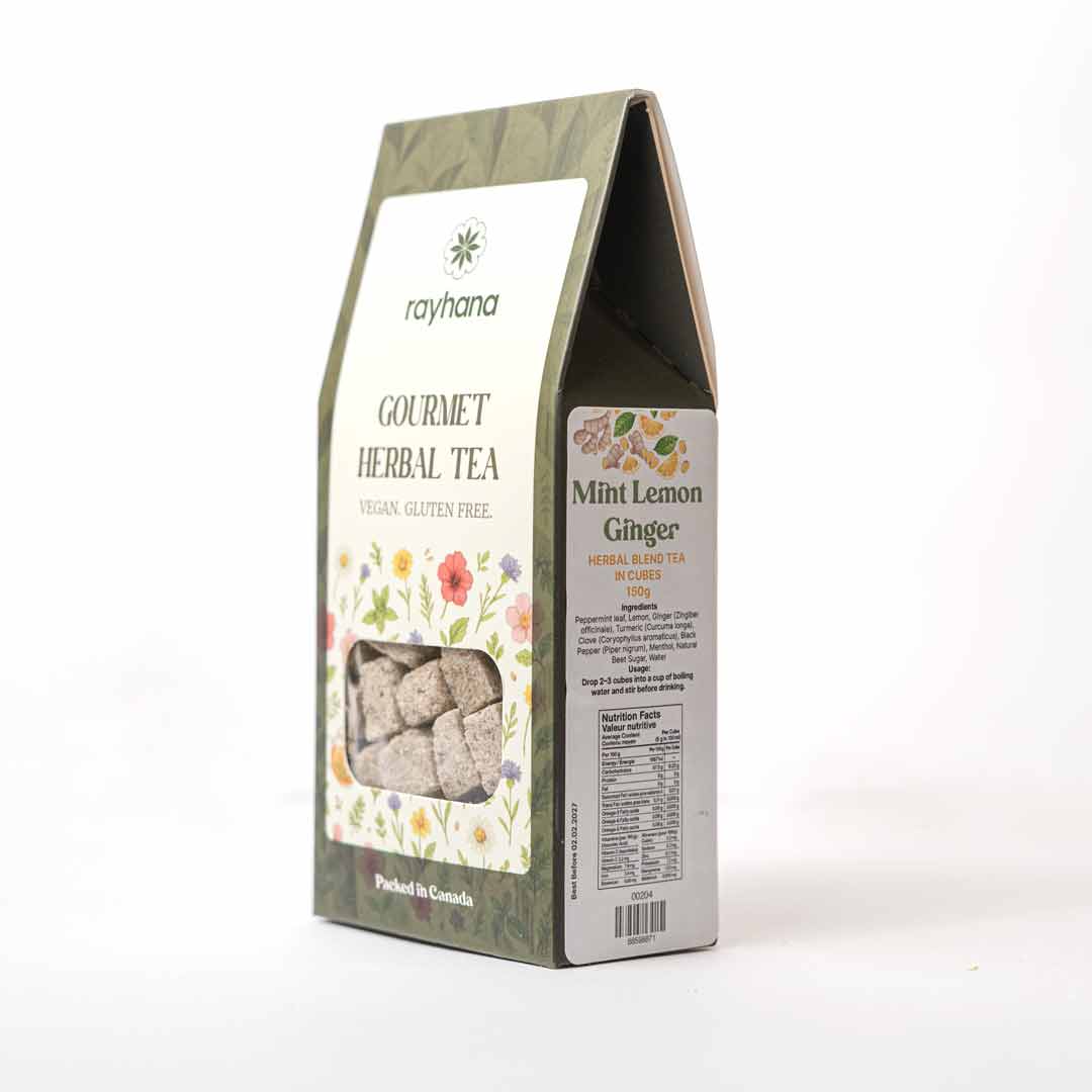 Peppermint Lemon Tea Cubes with Ginger