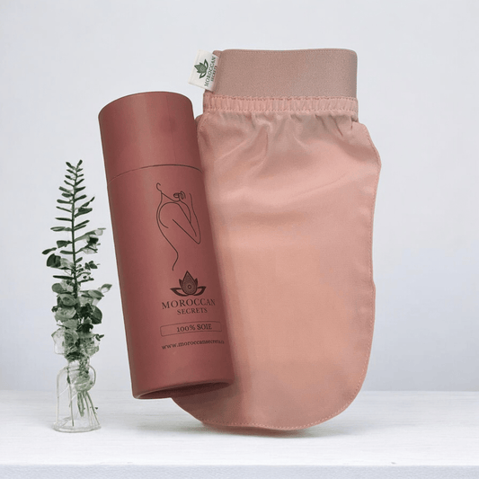 Moroccan 100% Silk Exfoliating Mitt Hammam, body Scrub Glove: Kessa - ZaytunaMart.ca