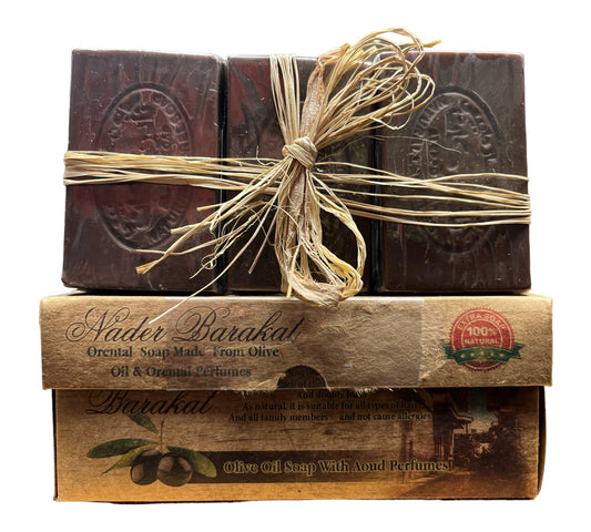Savon à l'huile d'olive naturelle parfumé au oud Nader Barakat 6x140g