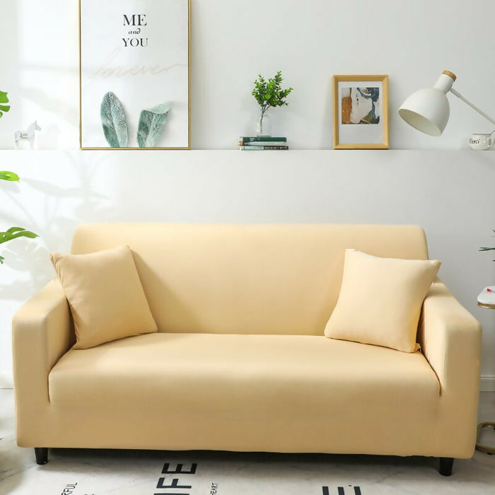 Anyhouz Sofa Cover Plain Beige Style and Protection