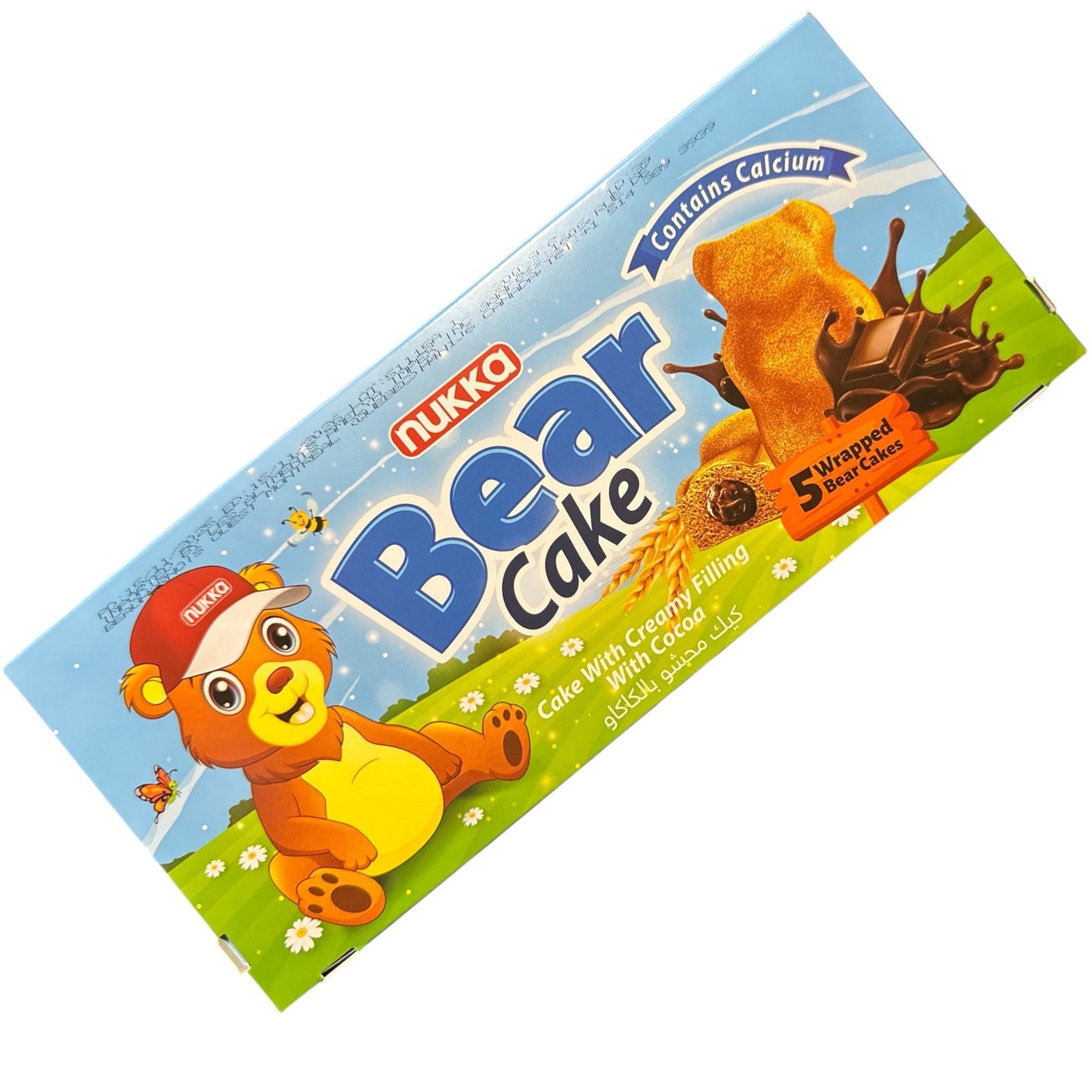 Nukka Bear Cake with Creamy Cocoa Filling – 5 Individually Wrapped Cakes (200 g)