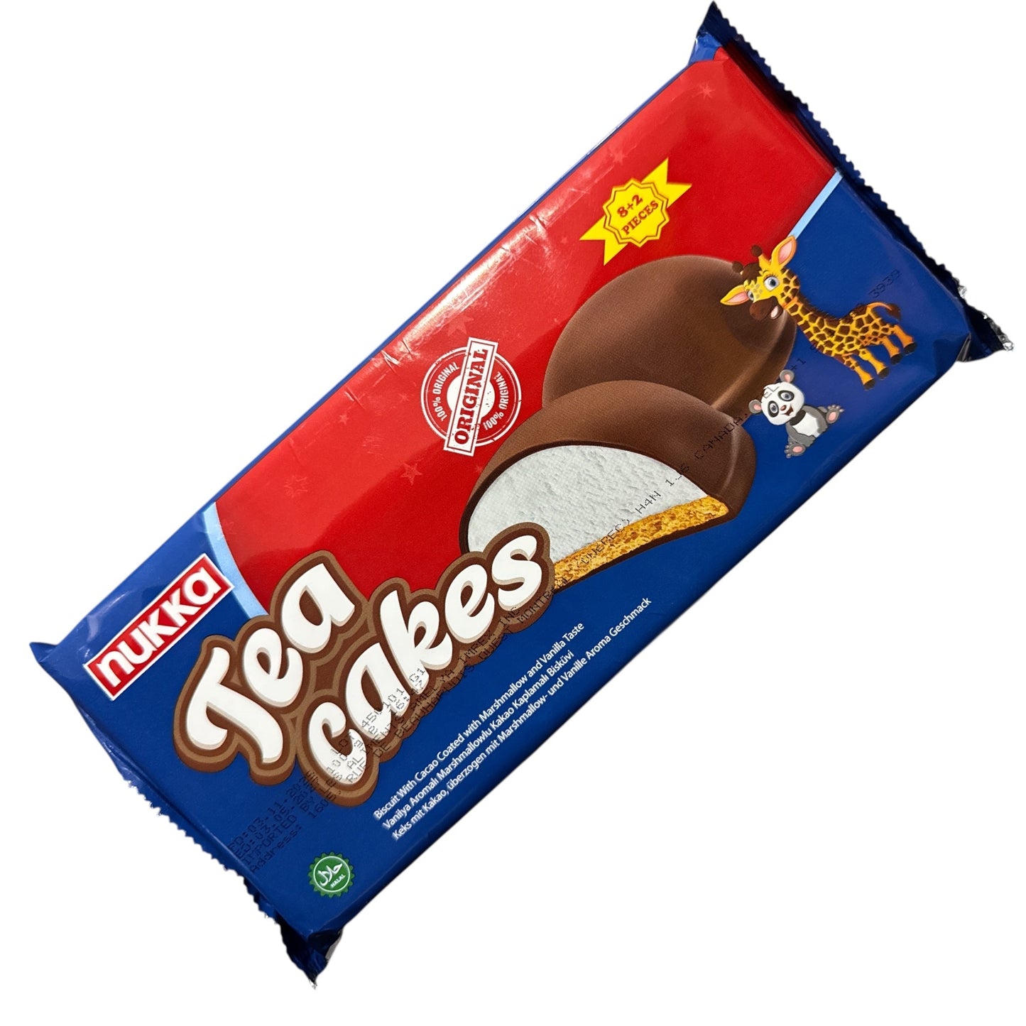 Gâteaux au thé Nukka – Biscuits guimauves enrobés de cacao (8+2 Pièces) 100g