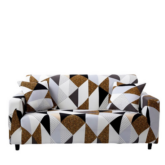 Anyhouz Sofa Cover Beige Geometric Style and Protection For Living Room Sofa