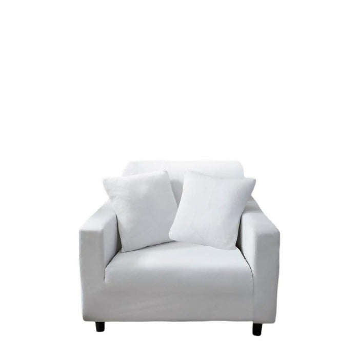 Anyhouz 4 Seater Sofa Cover Plain White Style and Protection