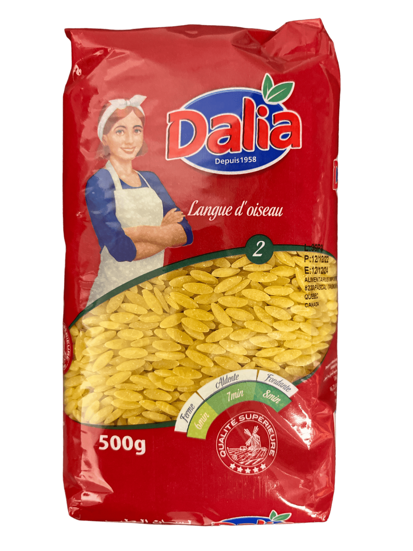 DALIA Pasta Orzo bird tongue - Langue d'Oiseau 500g