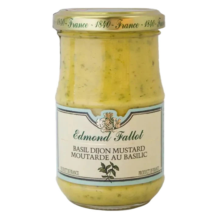 Edmond fallot-Moutarde de dijon au basilic(Dijon Mustard with Basil) 210 ml