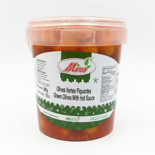 MIRO Green Olives with Hot Sauce 500g
