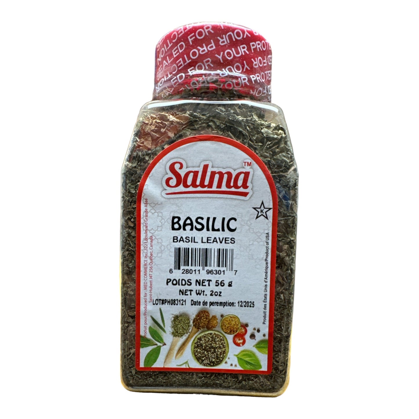 Salma Basilic pur (feuilles) 56g