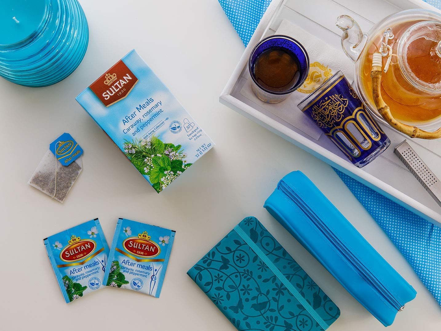 Collection Tisane Bonne Nuit SULTAN : Réglisse, Menthe & Verveine - Pack de 5 (20 Sachets Chacun)