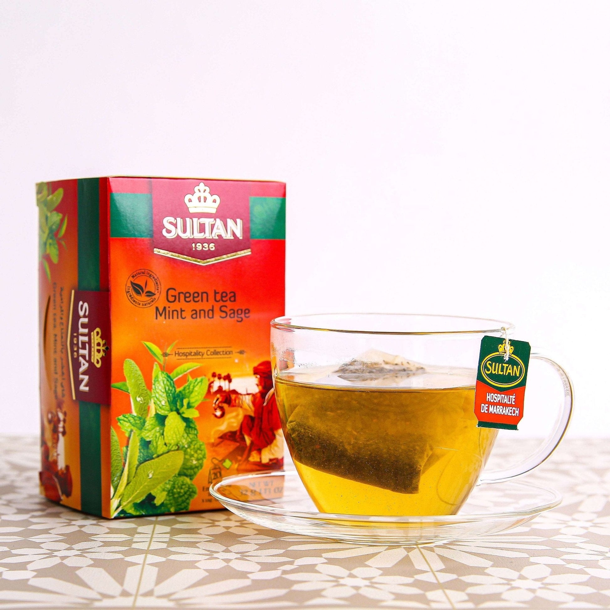 SULTAN Tisane Green tea Mint & Sage - 5 Pack (20 Bag Each) FOODS ZaytunaMart.ca
