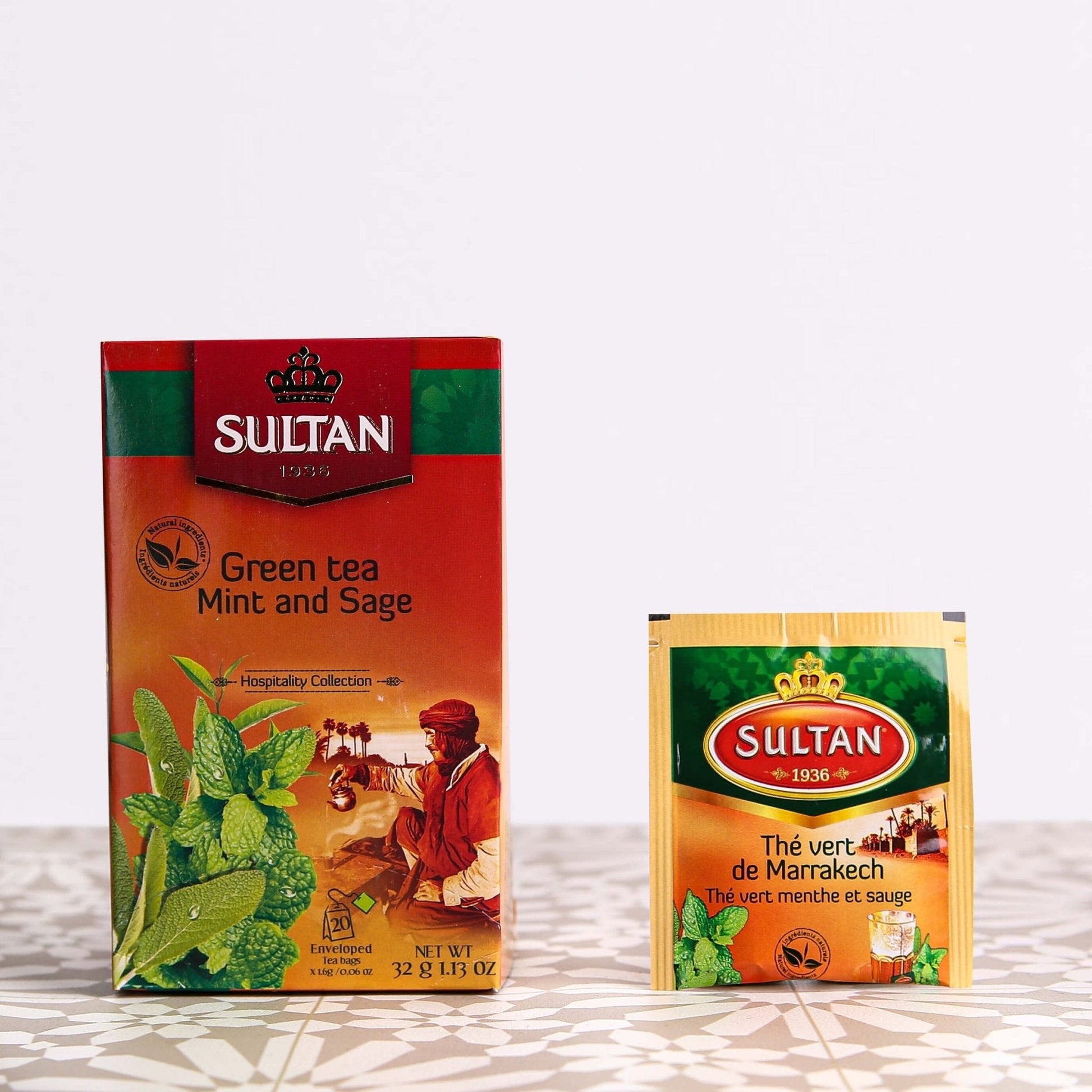 SULTAN Tisane Green tea Mint & Sage - 5 Pack (20 Bag Each) FOODS ZaytunaMart.ca