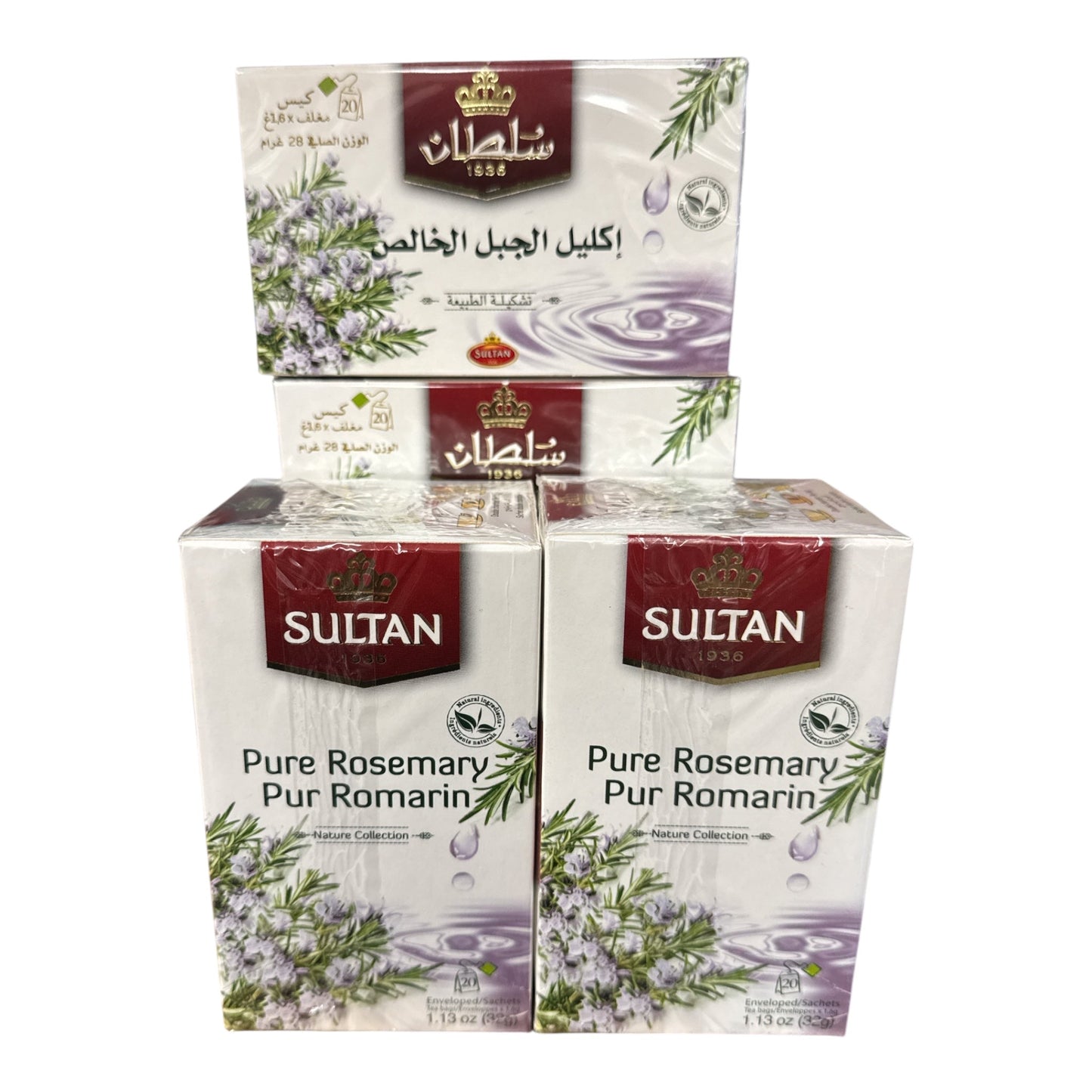 SULTAN Tisane Romarin Pur Naturel - Lot de 5 (20 Sachets Chacun)