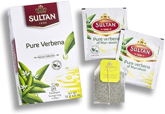 SULTAN Tisane Verveine Pure - Lot de 5 (20 sachets chacun)