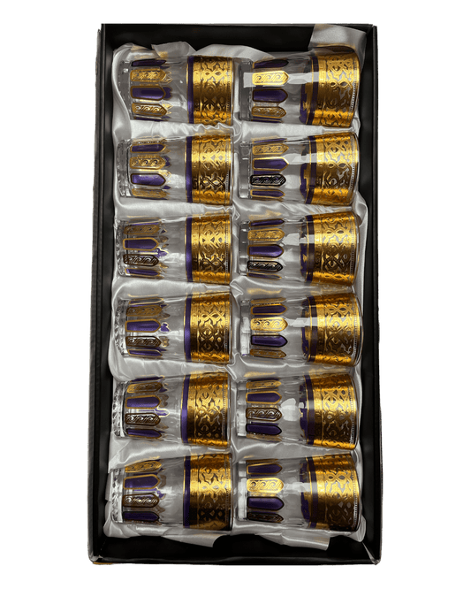Tea cups traditional Mazyana 12Pack Large ZaytunaMart.ca