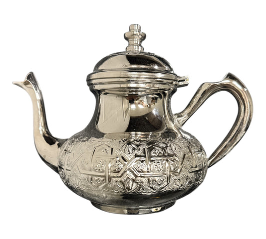 Théière marocaine artisanale en argent Rama 1,25 L