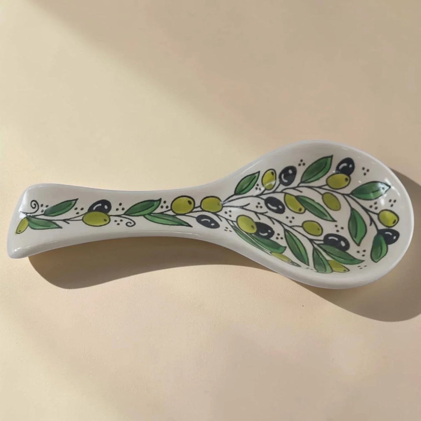 Handcrafted Palestinian Ceramic Spoon Rest – Large Spoon Holder, Kitchen Utensil Set & Kitchen Accessories Decor