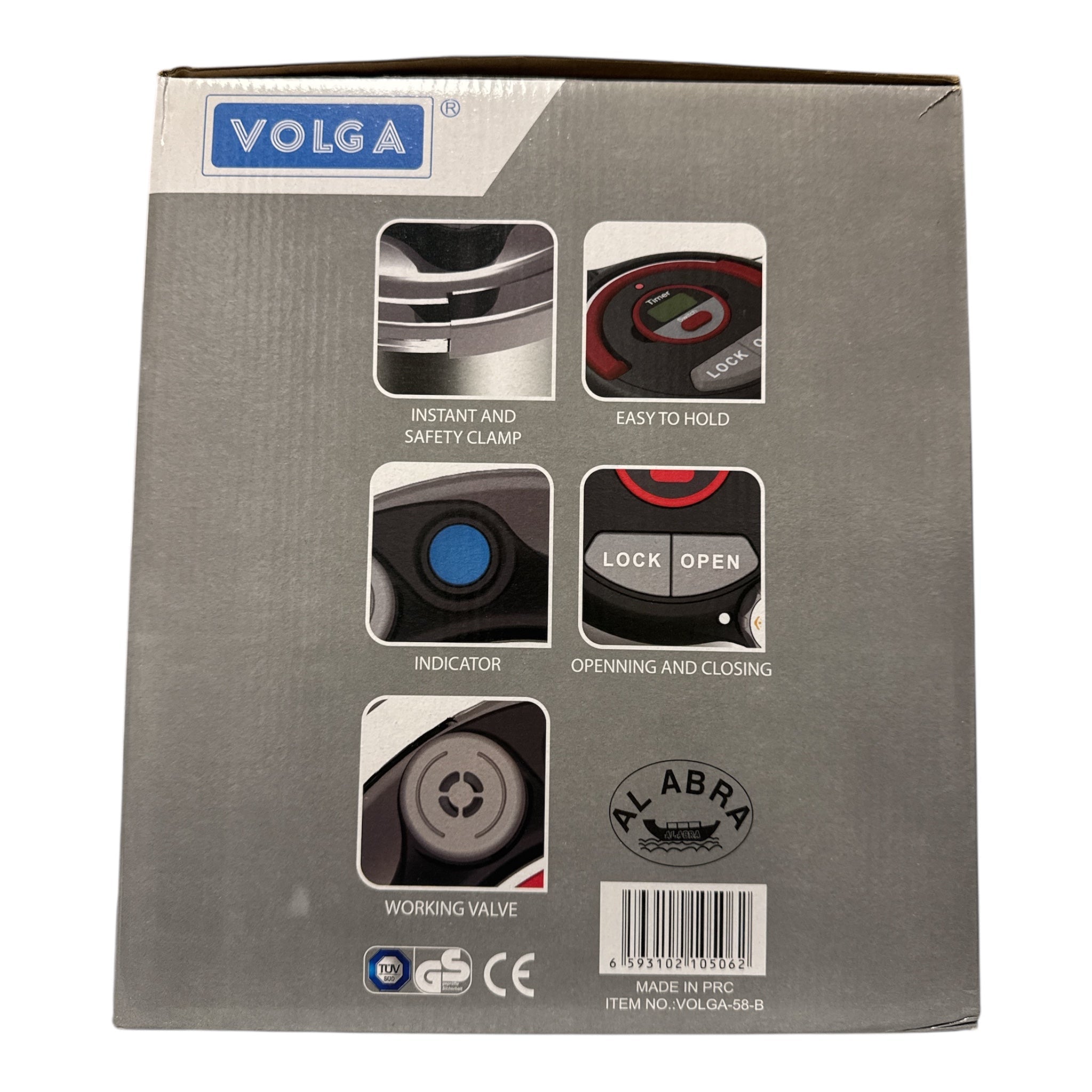 Volga 7L Stainless Steel Pressure Cooker – 18/10 Steel, Induction Ready