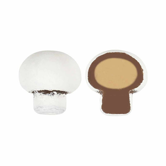 White-Coated Mini Mushroom Chocolate Dragees