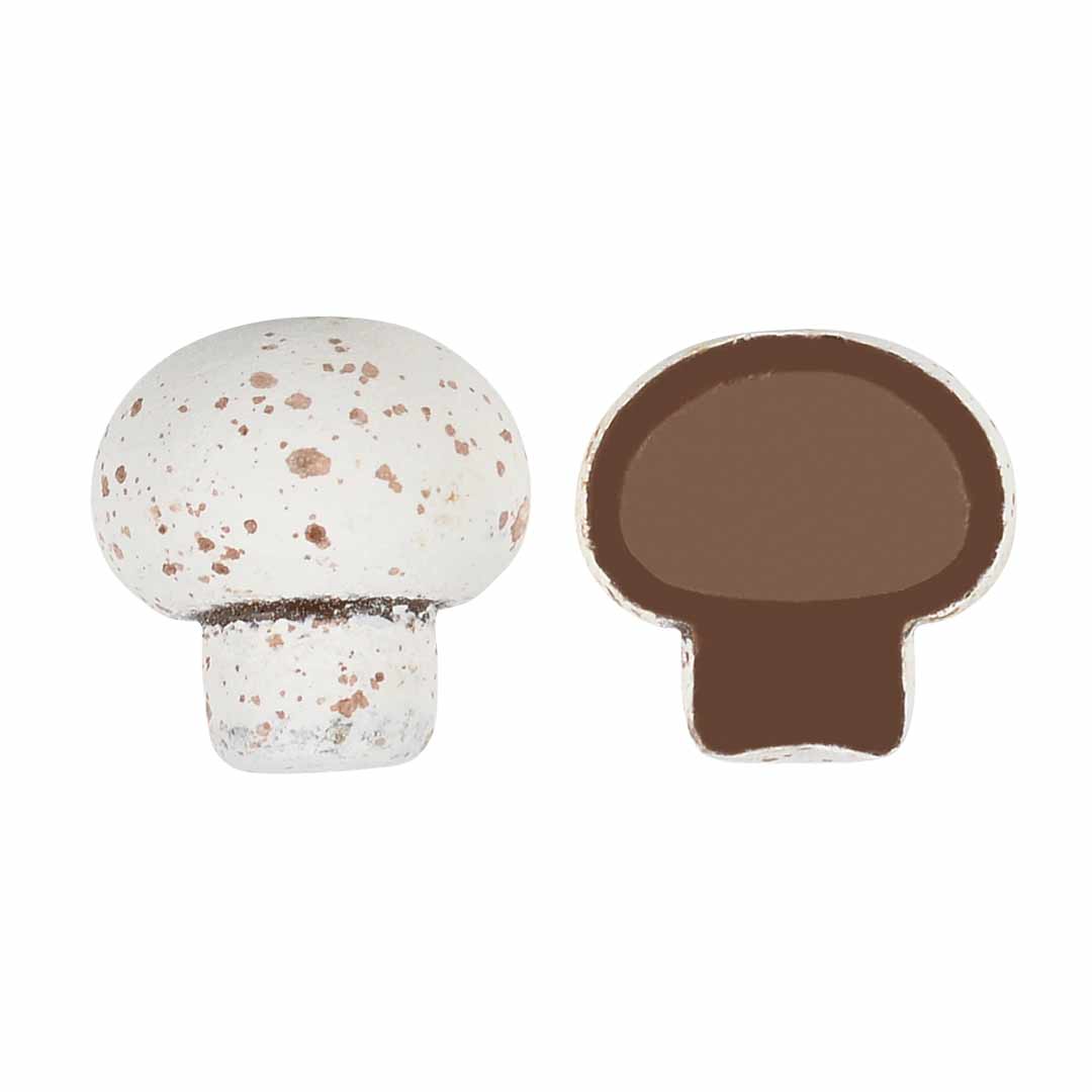 White-Coated Mushroom Chocolate Dragees