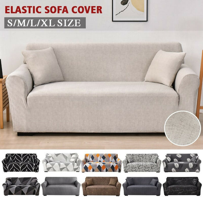 Anyhouz Sofa Cover White Gray Geometric Style and Protection For Living Room