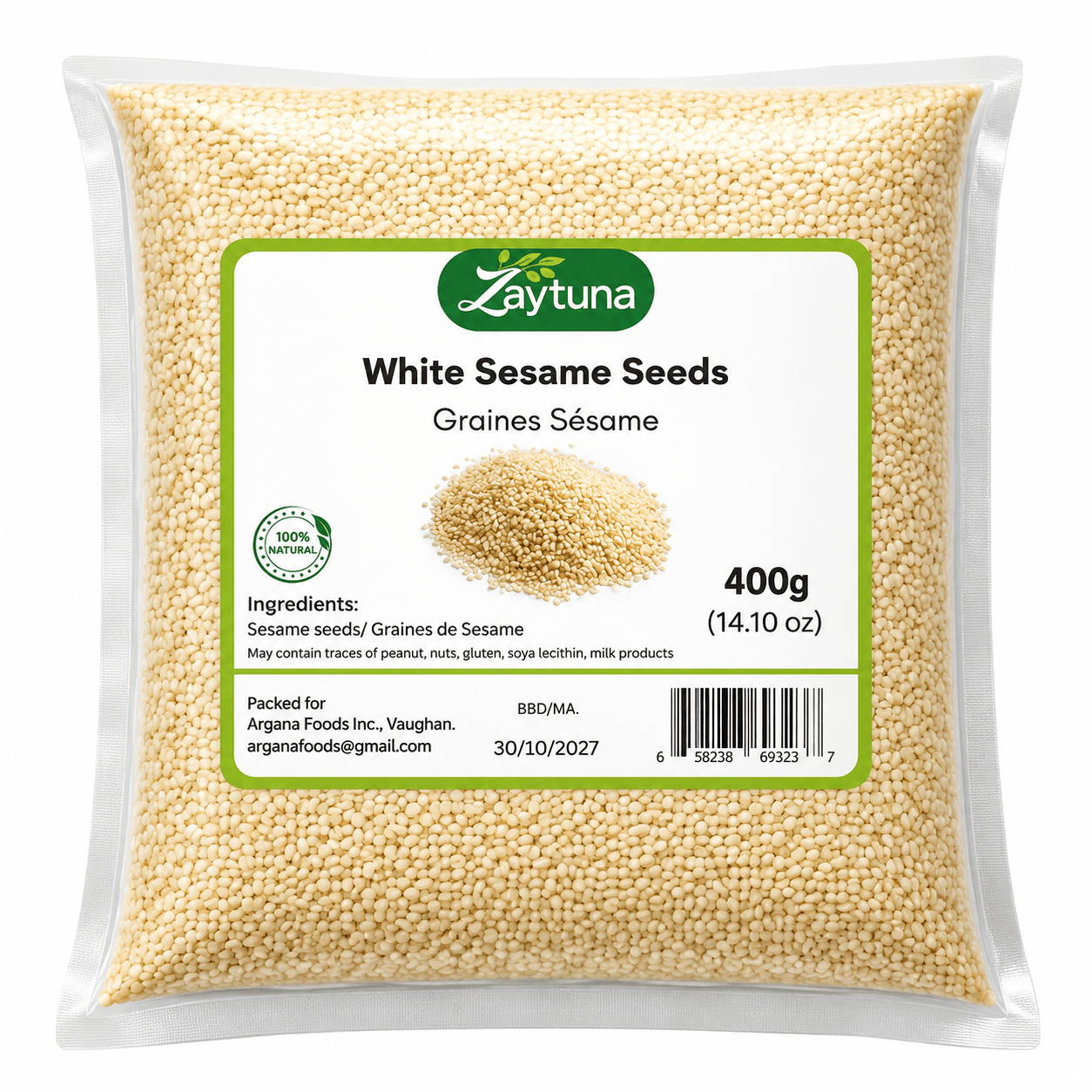 Graines de sésame blanches 400g