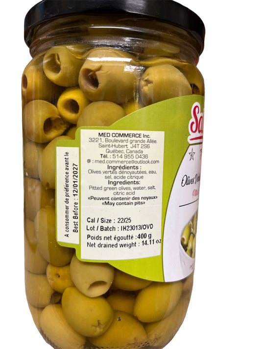 Salma Pitted Green Olives 400g Net