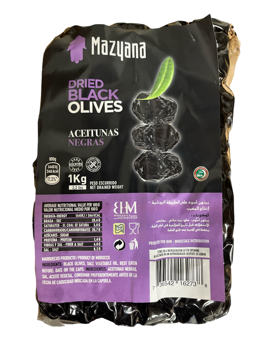 Mazyana Black dry Olives 1Kg