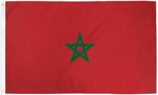 Large Morocco Flag Polyester 3’x5’ (90x150cm)