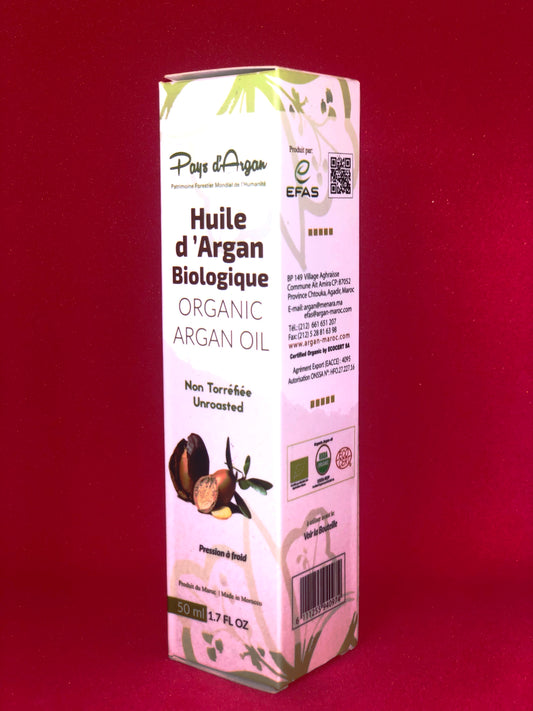 ORGANIC ARGAN OIL Unroasted -Cosmetics- 50ml Spray (Huile d'Argan Biologique)