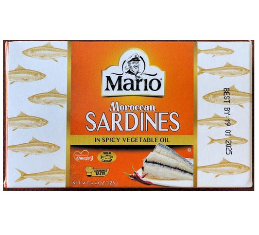 MARIO SARDINES A L'HUILE PIQUANTE 125gr