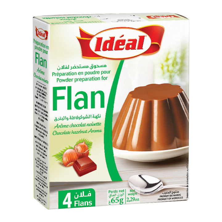 Flan Ideal custard chocolate hazelnut 60g
