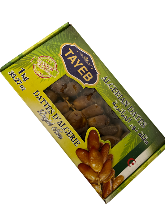 Algerian Golden Deglet Nour Dates in Branch Tayeb 1kg
