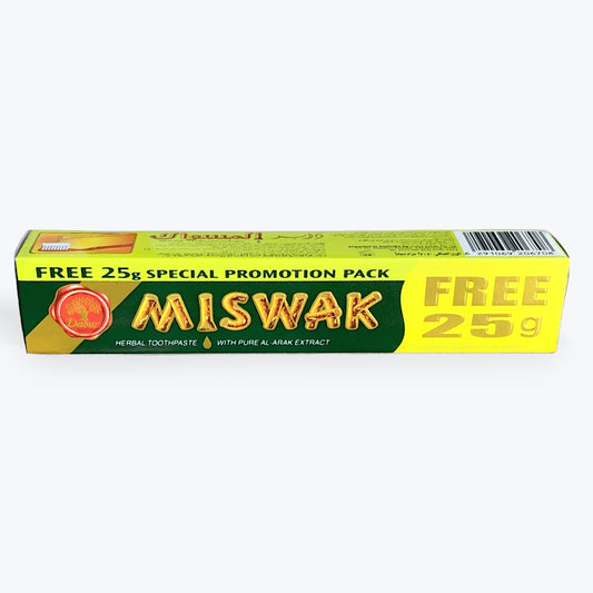 MISWAK Herbal Toothpaste 50gr + 25gr FREE (Dentifrice )⁩
