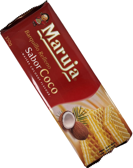 Maruja Wafer filled sabor coco 400g