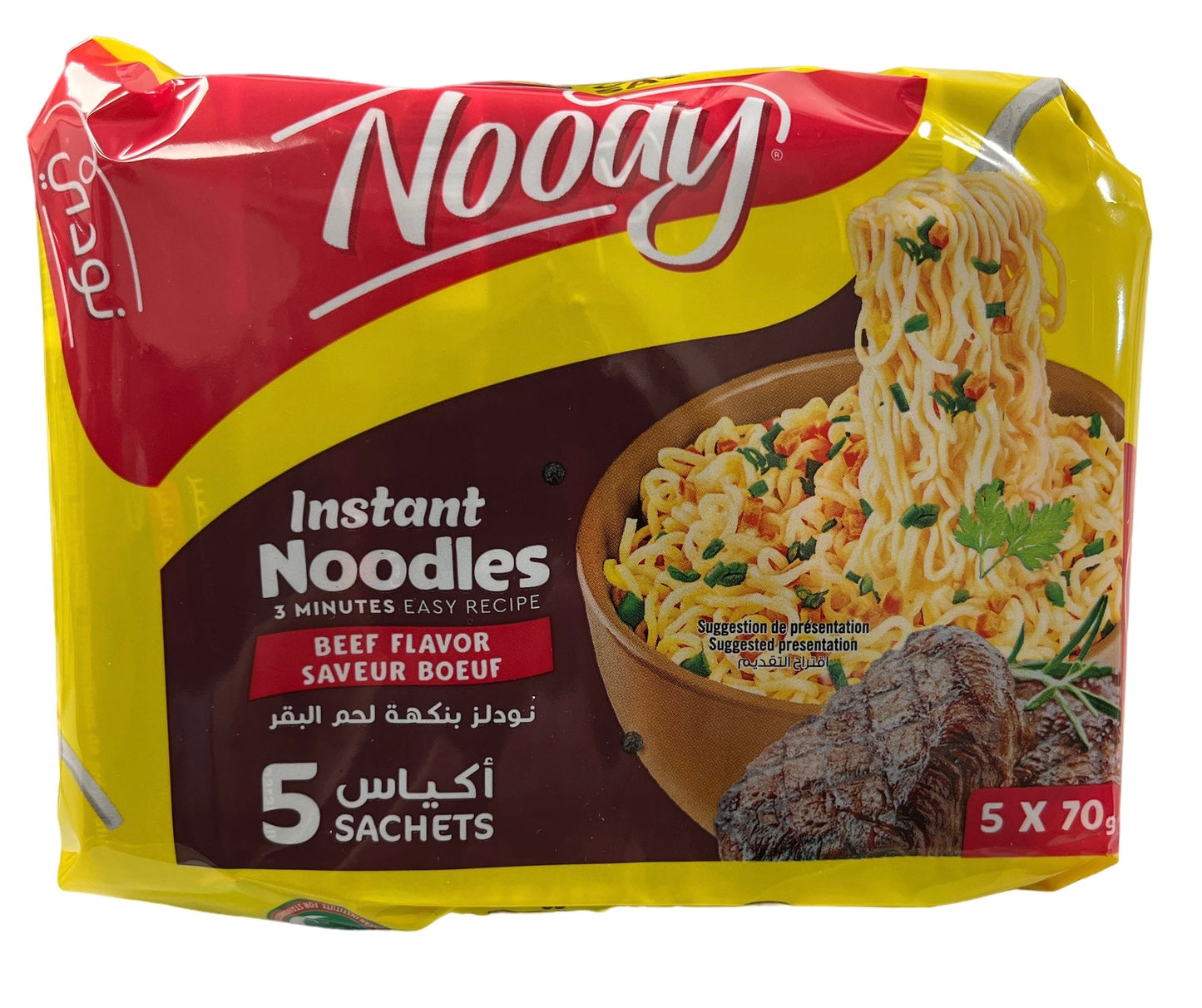 Noody Halal Instant Noodles Beef 5x70g