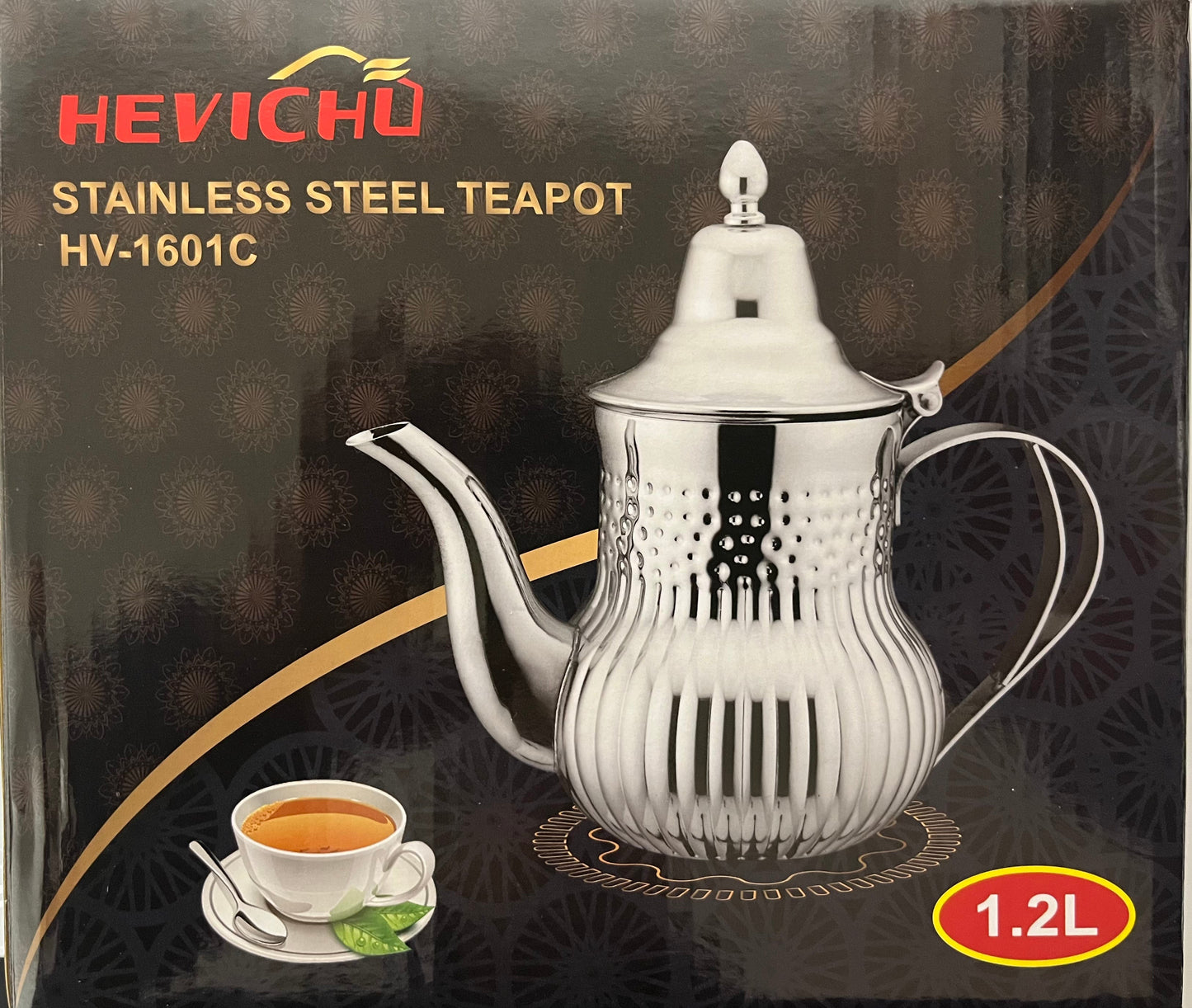 Teapot Stainless steel silver 1.2L