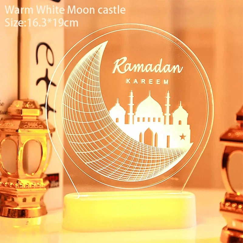 Ramadan LED 3D Lamp Decoration Moon and Castle
