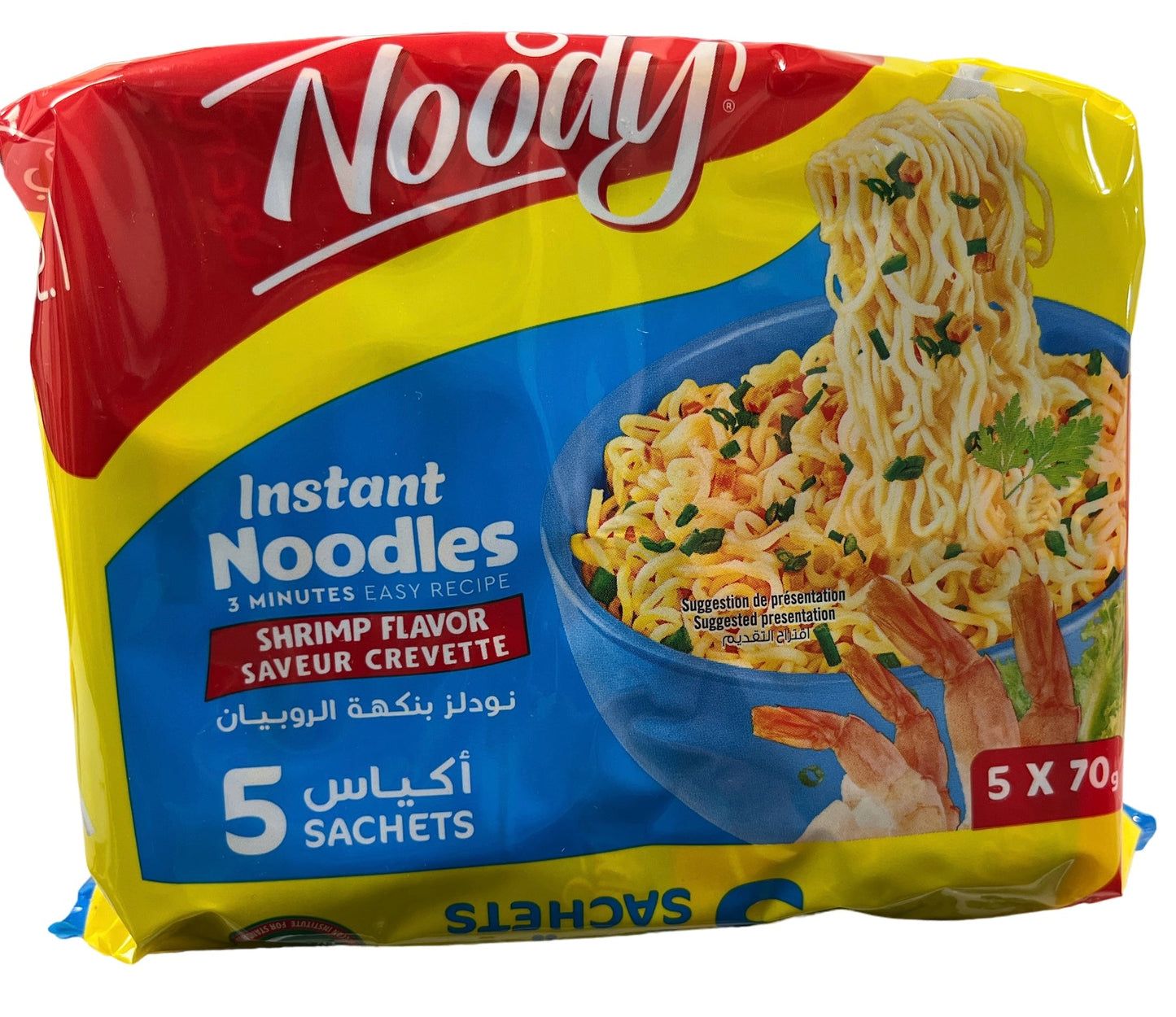 Noody Halal Instant Noodles Shrimp 5x70g