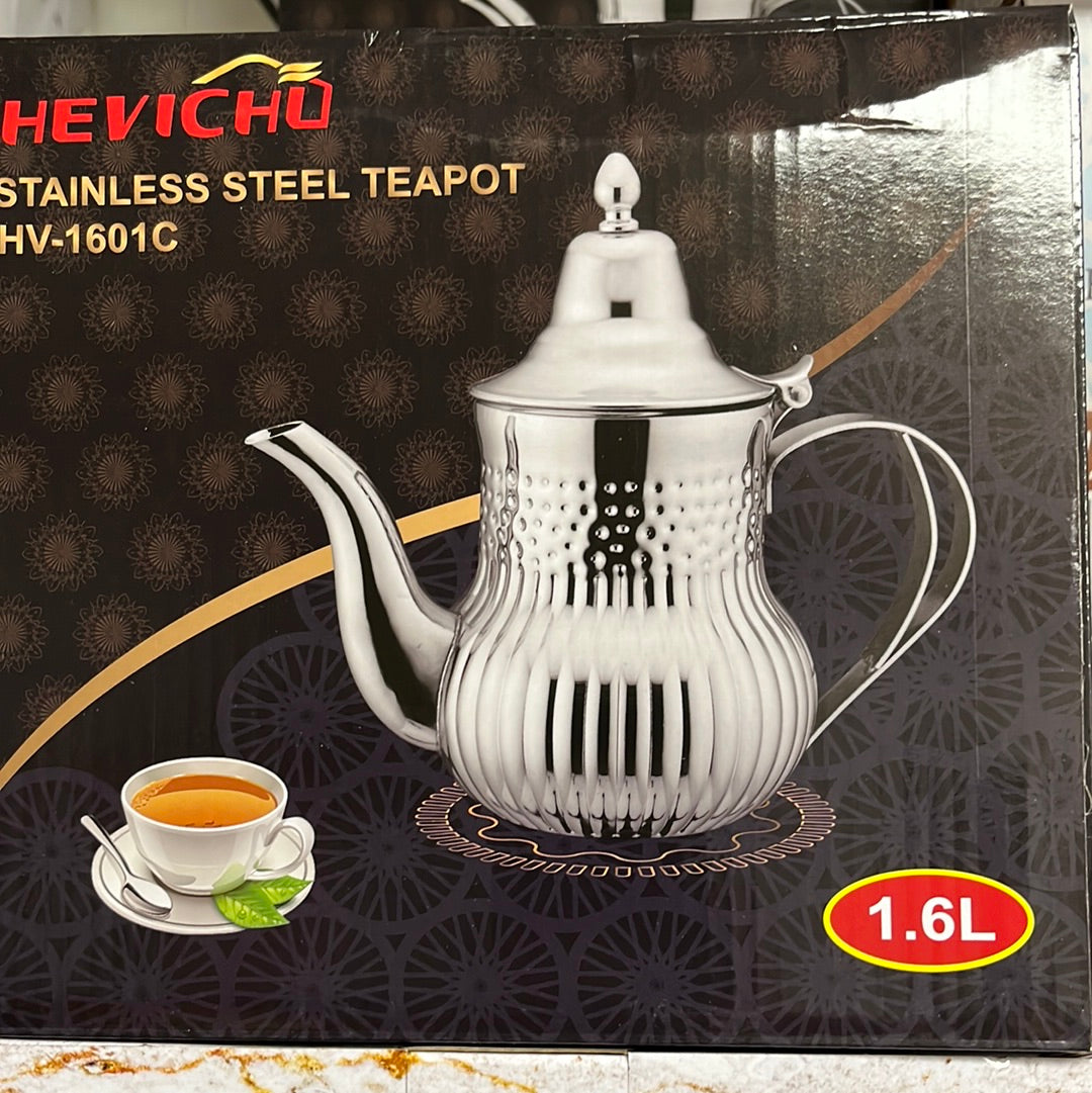 Teapot Stainless steel silver 1.6L