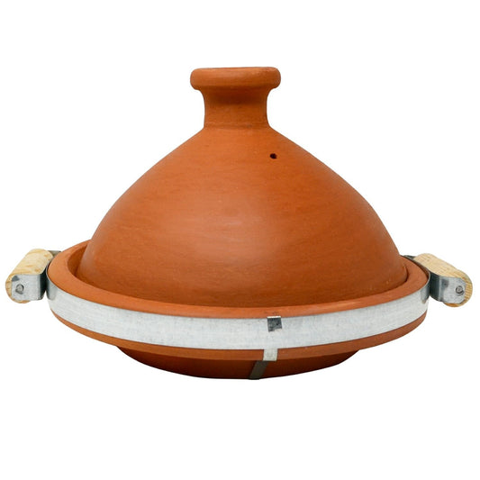 TAJINE NATURE Avec Ceinture 35cm (NATURAL TAGINE with Belt and Handles)